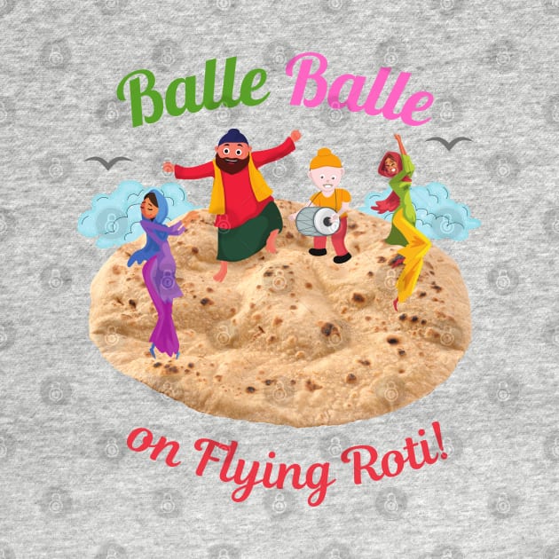 Balle Balle on flying ROTI! | Sky Bhangra | Funny Desi by Cosmic Story Designer